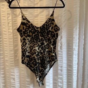 Leopard bodysuit NWOT size S